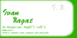 ivan magat business card